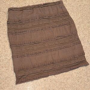 Chelsea & Violet Women’s Size Small Brown Lace‎ Tiered Mini Skirt Lined Boho